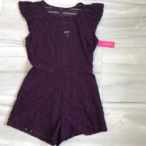 NWT purple lace romper
